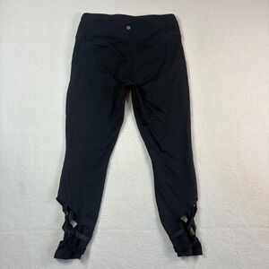 Lululemon Align High Rise Leggings Womens 8 Black Yoga Ankle Strap Stretch Gym